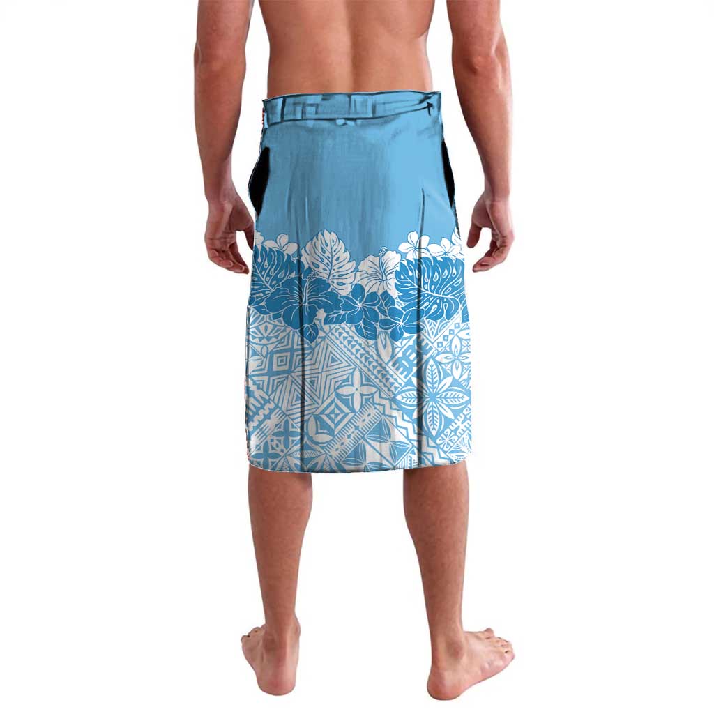 Personalised Fiji Day Lavalava Fijian Map Hibiscus Tapa Pattern LT01