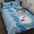 Personalised Fiji Day Quilt Bed Set Fijian Map Hibiscus Tapa Pattern