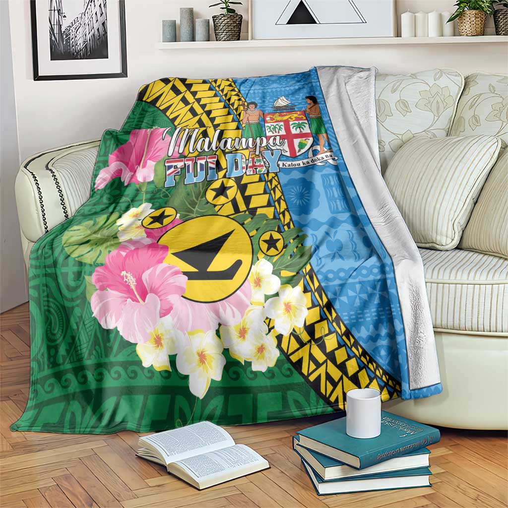 Malampa Fiji Day Blanket Tropical Tapa Pattern