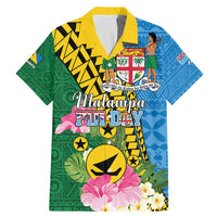 Personalised Malampa Fiji Day Family Matching Mermaid Dress and Hawaiian Shirt Tropical Tapa Pattern
