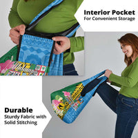 Malampa Fiji Day Grocery Bag Tropical Tapa Pattern