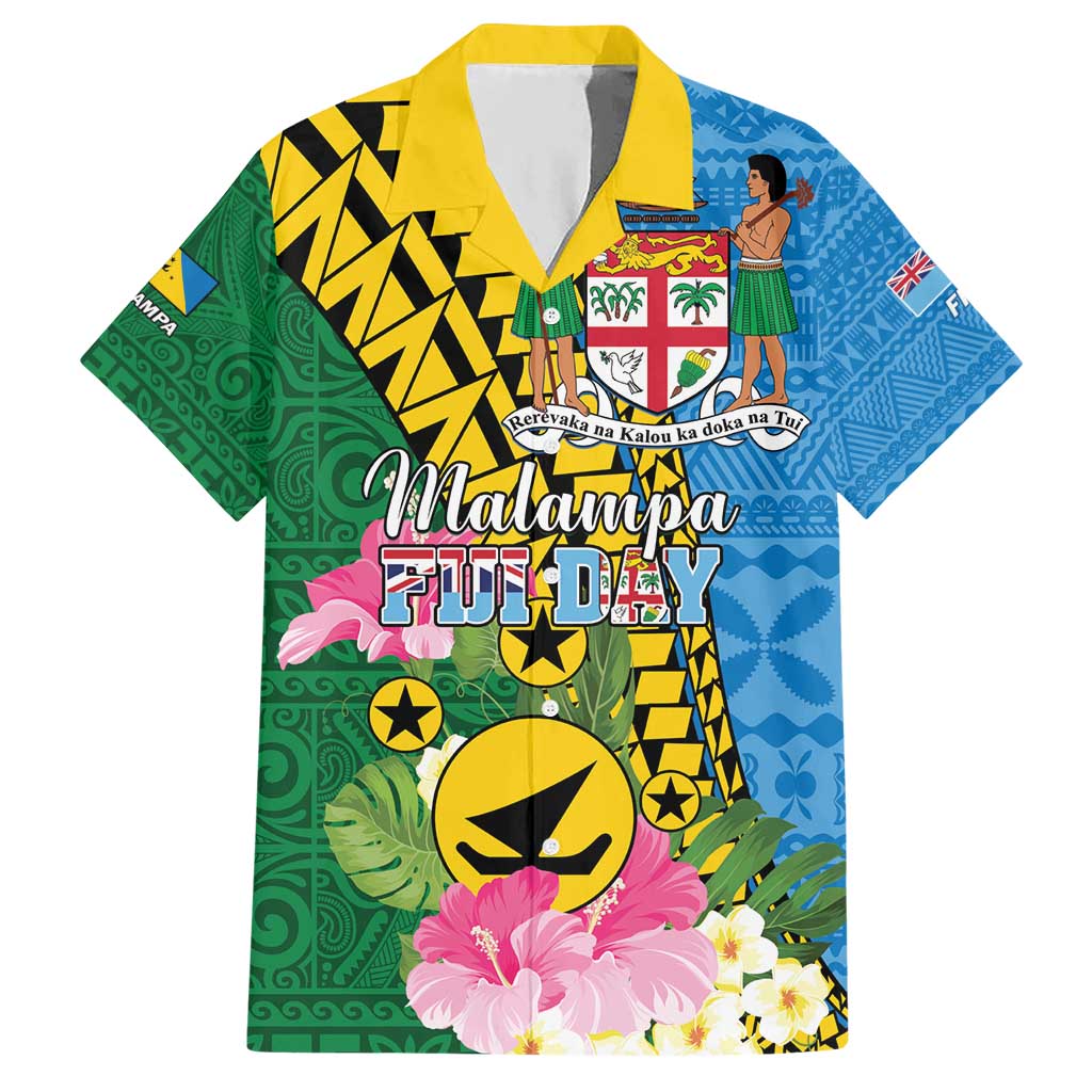 Personalised Malampa Fiji Day Hawaiian Shirt Tropical Tapa Pattern