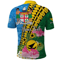 Personalised Malampa Fiji Day Polo Shirt Tropical Tapa Pattern