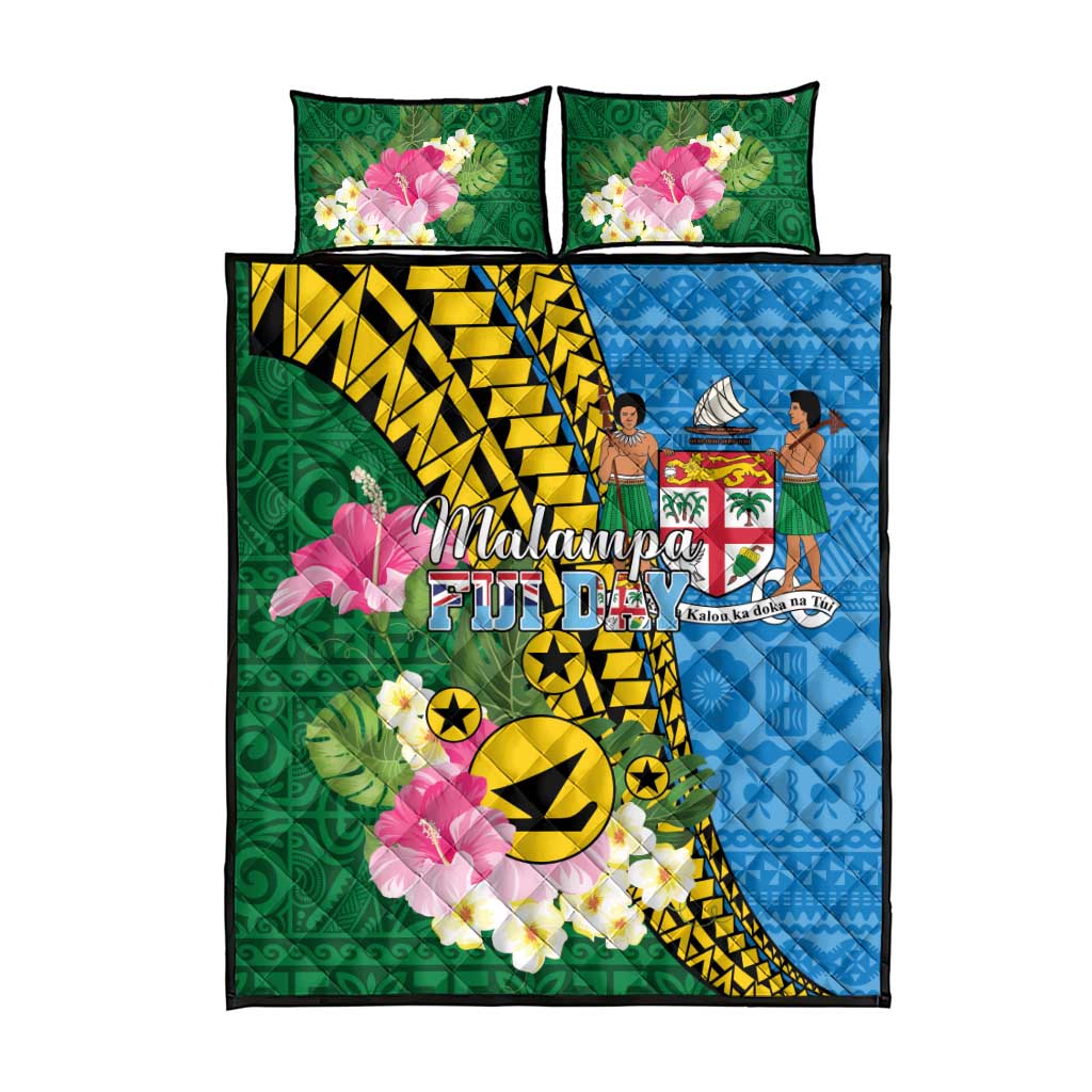 Malampa Fiji Day Quilt Bed Set Tropical Tapa Pattern