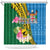 Malampa Fiji Day Shower Curtain Tropical Tapa Pattern