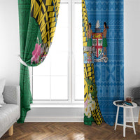 Malampa Fiji Day Window Curtain Tropical Tapa Pattern