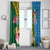 Malampa Fiji Day Window Curtain Tropical Tapa Pattern