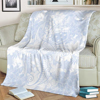 Samoa White Sunday Blanket Plumeria Floral