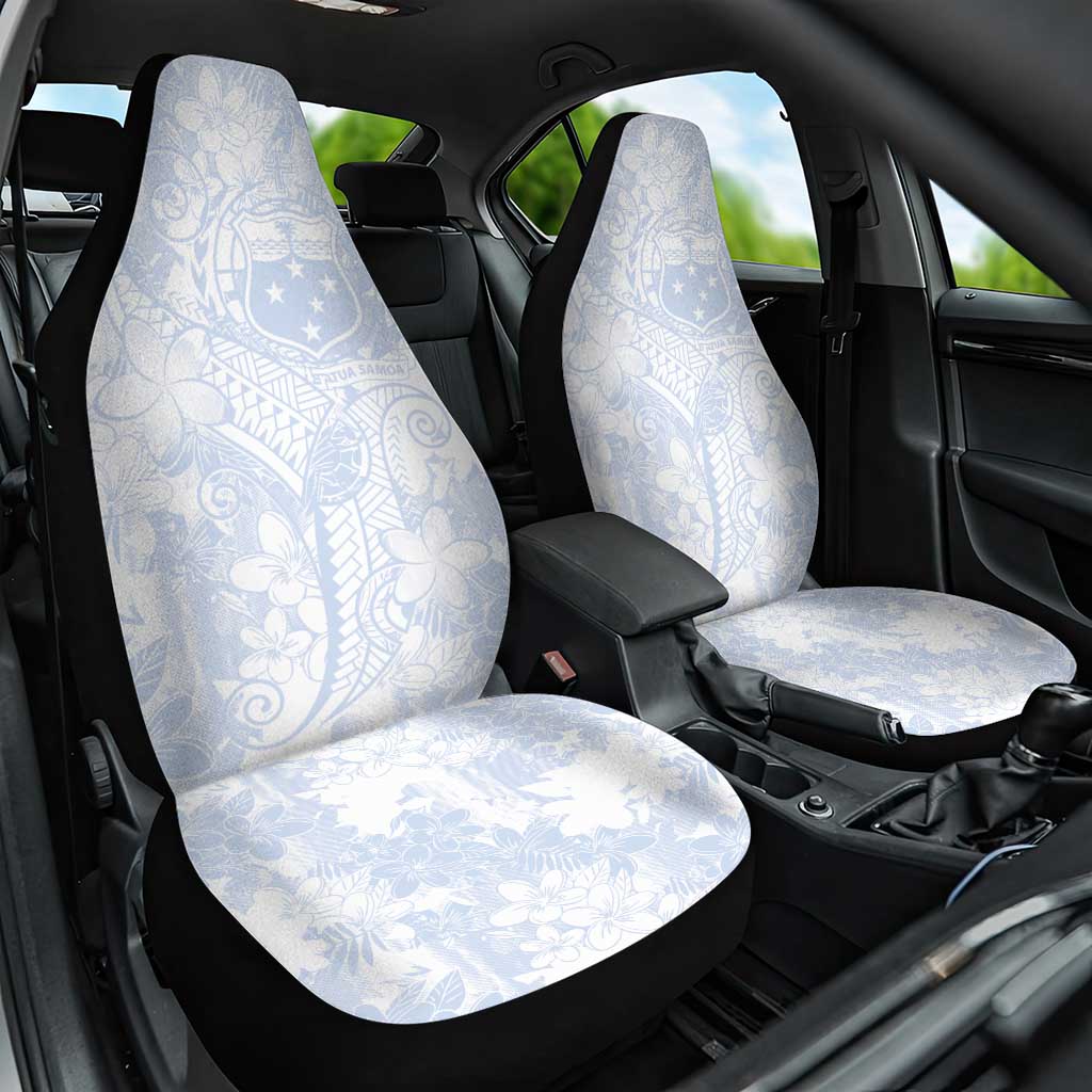 Samoa White Sunday Car Seat Cover Plumeria Floral