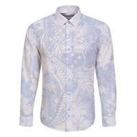 Samoa White Sunday Family Matching Puletasi and Hawaiian Shirt Plumeria Floral