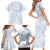 Samoa White Sunday Family Matching Short Sleeve Bodycon Dress and Hawaiian Shirt Plumeria Floral