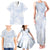 Samoa White Sunday Family Matching Tank Maxi Dress and Hawaiian Shirt Plumeria Floral