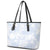 Samoa White Sunday Leather Tote Bag Plumeria Floral