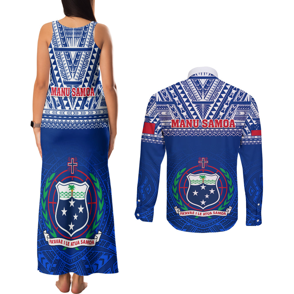 samoa-rugby-couples-matching-tank-maxi-dress-and-long-sleeve-button-shirts-manu-samoa-polynesian-tatoo-pattern