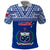 Samoa Rugby Polo Shirt Manu Samoa Polynesian Tatoo Pattern LT01 Blue - Polynesian Pride