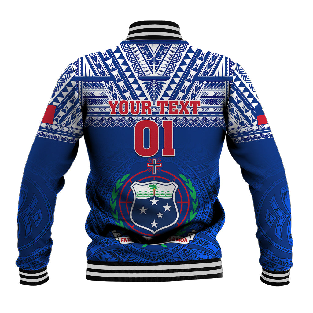 Custom Samoa Rugby Baseball Jacket Manu Samoa Polynesian Tatoo Pattern LT01 - Polynesian Pride