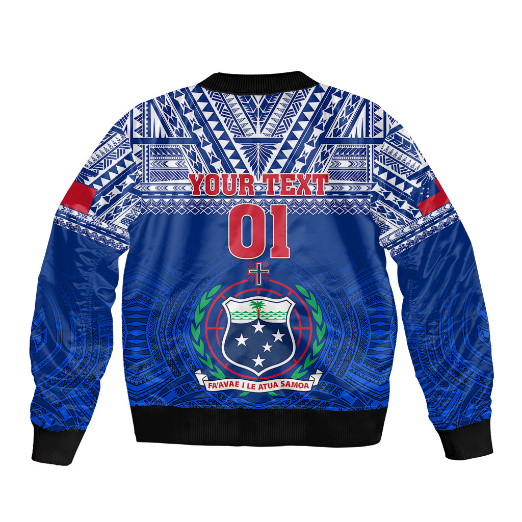 Custom Samoa Rugby Bomber Jacket Manu Samoa Polynesian Tatoo Pattern LT01 - Polynesian Pride