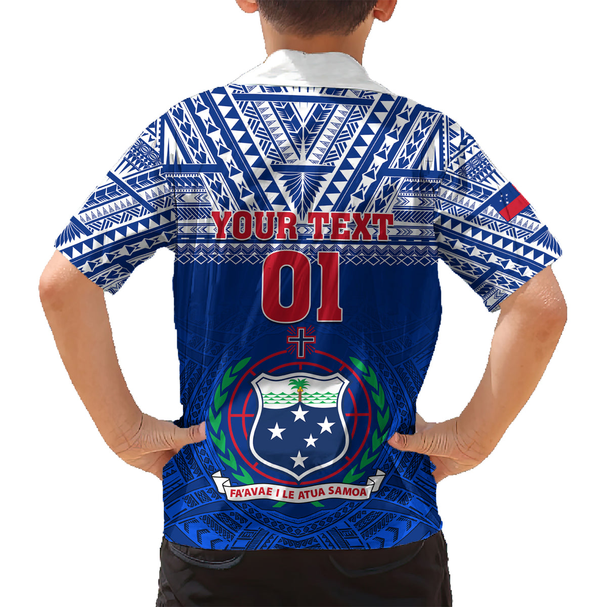 Custom Samoa Rugby Kid Hawaiian Shirt Manu Samoa Polynesian Tatoo Pattern LT01 - Polynesian Pride