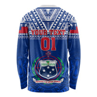 Custom Samoa Rugby Long Sleeve Shirt Manu Samoa Polynesian Tatoo Pattern LT01 - Polynesian Pride