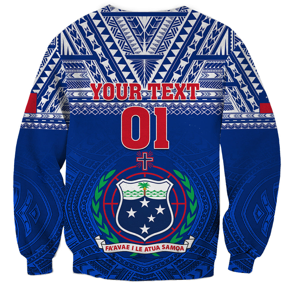 Custom Samoa Rugby Sweatshirt Manu Samoa Polynesian Tatoo Pattern LT01 - Polynesian Pride