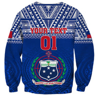 Custom Samoa Rugby Sweatshirt Manu Samoa Polynesian Tatoo Pattern LT01 - Polynesian Pride