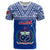 Custom Samoa Rugby T Shirt Manu Samoa Polynesian Tatoo Pattern LT01 Blue - Polynesian Pride