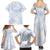 Samoa White Sunday Family Matching Summer Maxi Dress and Hawaiian Shirt Sweet Pastel Plumeria Floral