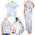 Samoa White Sunday Family Matching Tank Maxi Dress and Hawaiian Shirt Sweet Pastel Plumeria Floral