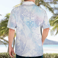 Samoa White Sunday Hawaiian Shirt Sweet Pastel Plumeria Floral