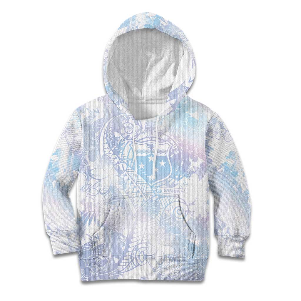 Samoa White Sunday Kid Hoodie Sweet Pastel Plumeria Floral