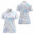 Samoa White Sunday Women Polo Shirt Sweet Pastel Plumeria Floral