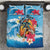 Personalized Aloha Hawaii Skeleton Surfing Bedding Set Tribal Shark Plumeria