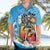 Personalized Aloha Hawaii Skeleton Surfing Hawaiian Shirt Tribal Shark Plumeria