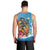 Personalized Aloha Hawaii Skeleton Surfing Men Tank Top Tribal Shark Plumeria