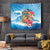 Personalized Aloha Hawaii Skeleton Surfing Tapestry Tribal Shark Plumeria