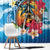 Personalized Aloha Hawaii Skeleton Surfing Window Curtain Tribal Shark Plumeria