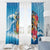 Personalized Aloha Hawaii Skeleton Surfing Window Curtain Tribal Shark Plumeria