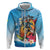 Personalized Aloha Hawaii Skeleton Surfing Zip Hoodie Tribal Shark Plumeria