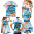 Personalized Hawaii Hula Girl Skeleton Dancing Family Matching Mermaid Dress and Hawaiian Shirt Hibiscus Tribal Shark