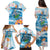 Personalized Hawaii Hula Girl Skeleton Dancing Family Matching Puletasi and Hawaiian Shirt Hibiscus Tribal Shark