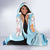 Personalized Hawaii Hula Girl Skeleton Dancing Hooded Blanket Hibiscus Tribal Shark