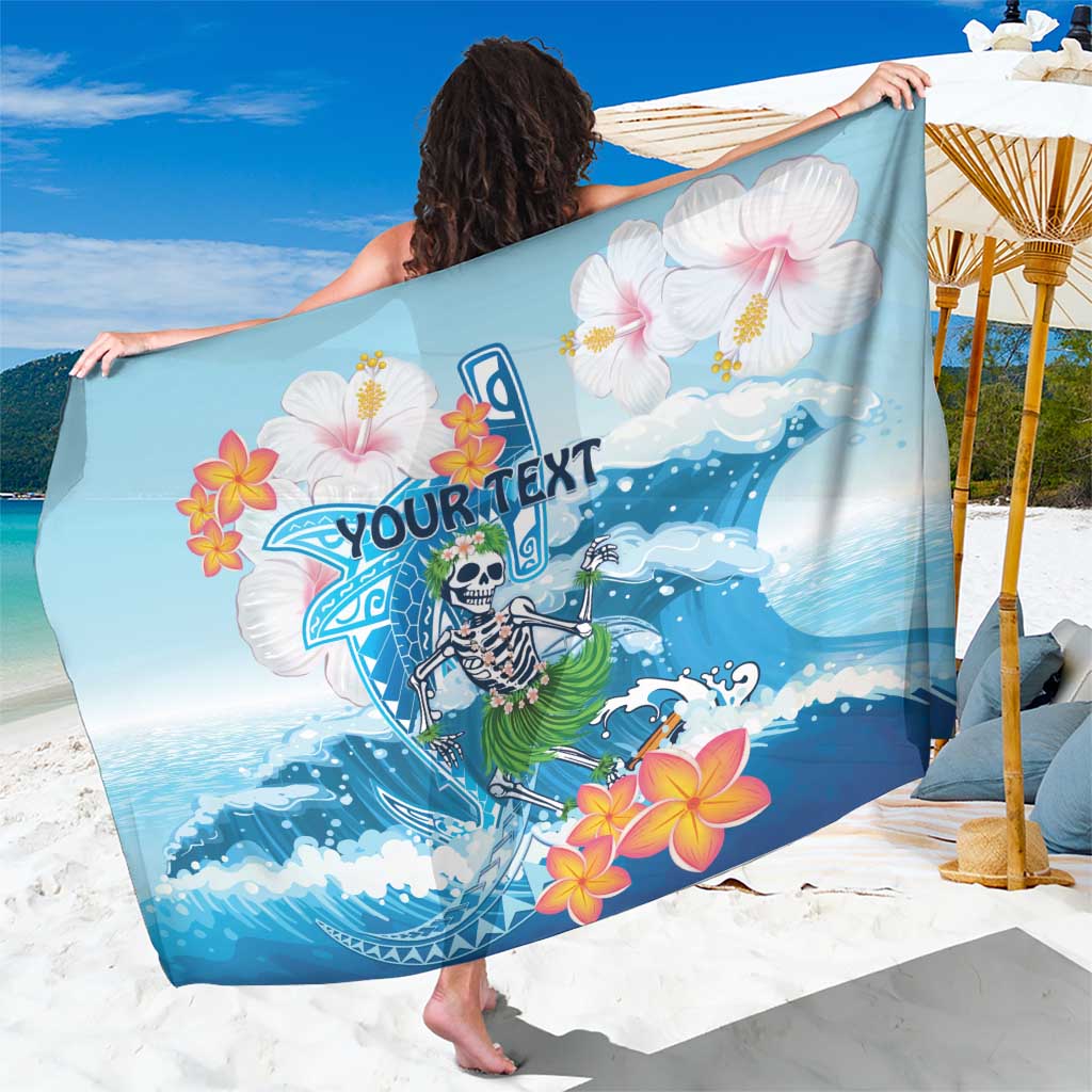 Personalized Hawaii Hula Girl Skeleton Dancing Sarong Hibiscus Tribal Shark