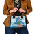 Personalized Hawaii Hula Girl Skeleton Dancing Shoulder Handbag Hibiscus Tribal Shark