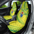 Kia Orana Cook Islands Car Seat Cover Turtle Yellow Green Polynesian Pattern LT01 - Polynesian Pride