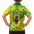 Kia Orana Cook Islands Family Matching Off Shoulder Short Dress and Hawaiian Shirt Turtle Yellow Green Polynesian Pattern LT01 - Polynesian Pride