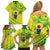 Kia Orana Cook Islands Family Matching Off Shoulder Short Dress and Hawaiian Shirt Turtle Yellow Green Polynesian Pattern LT01 - Polynesian Pride