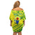 Kia Orana Cook Islands Family Matching Off Shoulder Short Dress and Hawaiian Shirt Turtle Yellow Green Polynesian Pattern LT01 - Polynesian Pride