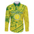 Kia Orana Cook Islands Family Matching Puletasi Dress and Hawaiian Shirt Turtle Yellow Green Polynesian Pattern LT01 Dad's Shirt - Long Sleeve Green - Polynesian Pride