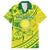 Kia Orana Cook Islands Family Matching Short Sleeve Bodycon Dress and Hawaiian Shirt Turtle Yellow Green Polynesian Pattern LT01 Dad's Shirt - Short Sleeve Green - Polynesian Pride