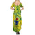 Kia Orana Cook Islands Family Matching Summer Maxi Dress and Hawaiian Shirt Turtle Yellow Green Polynesian Pattern LT01 - Polynesian Pride